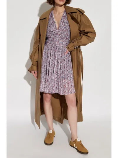 Iro Graphic Print Mini Dress With Asymmetric Hem