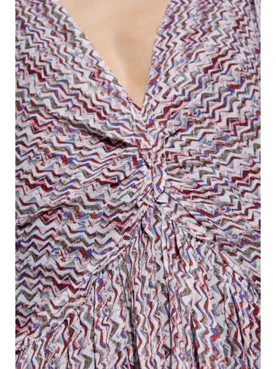 Iro Graphic Print Mini Dress With Asymmetric Hem