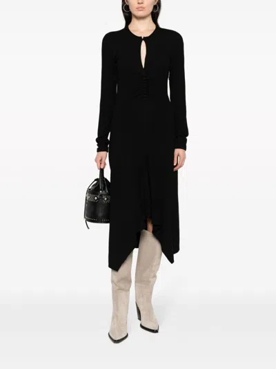 Isabel Marant A Medium-length Dress With Keyhole Collar