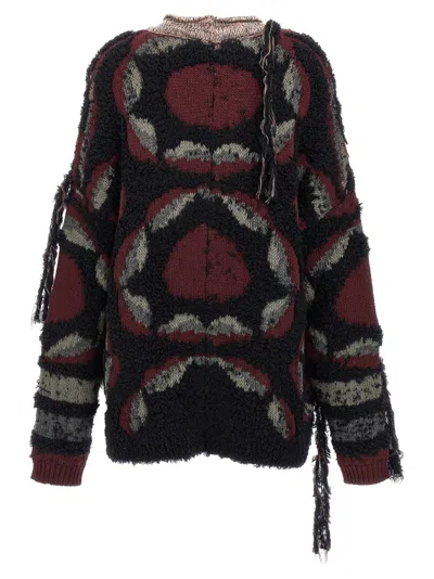 Shop Etro Fringed Oversized Cardigan Sweater, Cardigans Multicolor