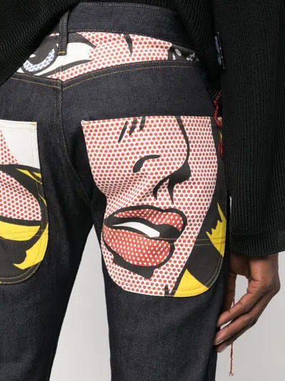 Junya Watanabe Graphic Print Denim Trousers