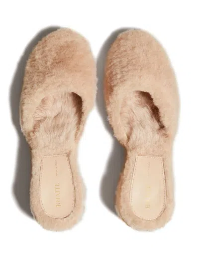 Khaite Clio 50mm Shearling Mules