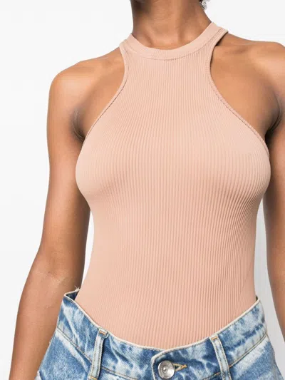 Andreädamo Fine-ribbed Halterneck Tank Top