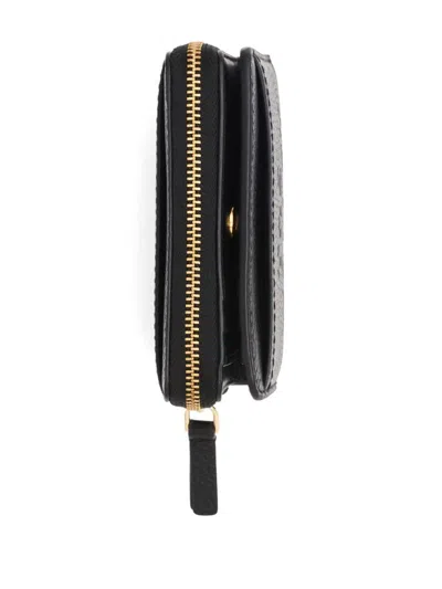Marc Jacobs 'the Mini' Black Wallet With Engraved Logo On The Front