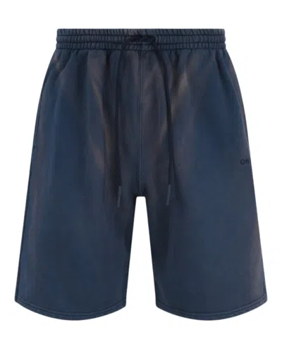 Off-white Diag Tab Vintage Skate Sweatshorts In Blue