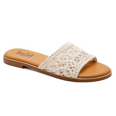 Hey Girl By Corkys Women's Hey Beach Sandal In Natural In White