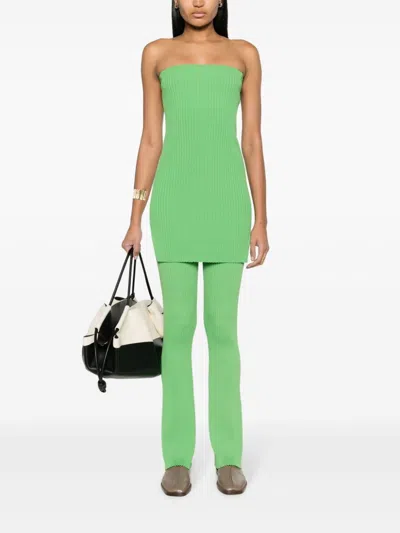 Nanushka Cornelie Ribbed-knit Flared Trousers