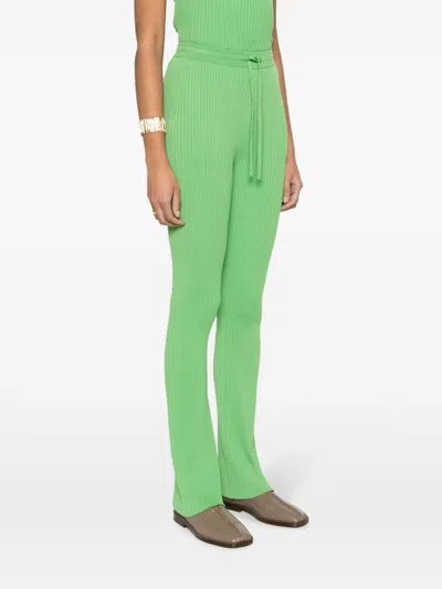 Nanushka Cornelie Ribbed-knit Flared Trousers