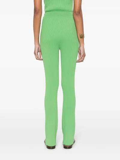 Nanushka Cornelie Ribbed-knit Flared Trousers