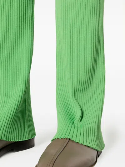Nanushka Cornelie Ribbed-knit Flared Trousers