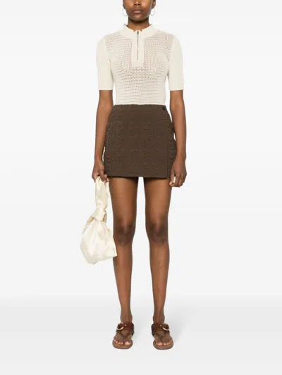 Nanushka Fede Check Seersucker Mini Skort