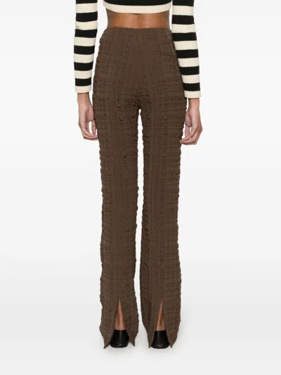 Nanushka Juna Seersucker-texture Slim-fit Trousers