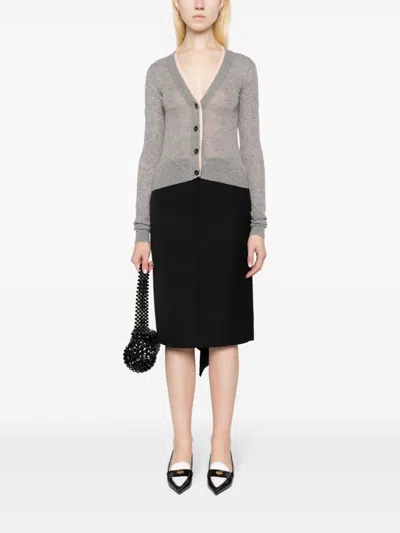 N°21 Ruffle-detail Pencil Skirt