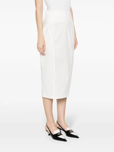N°21 Woman Midi Skirt White Size 6 Silk