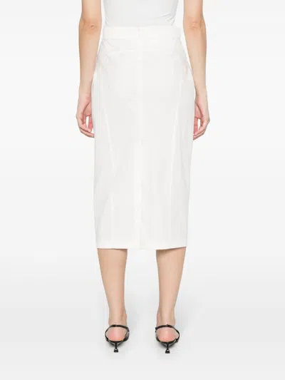N°21 Woman Midi Skirt White Size 6 Silk