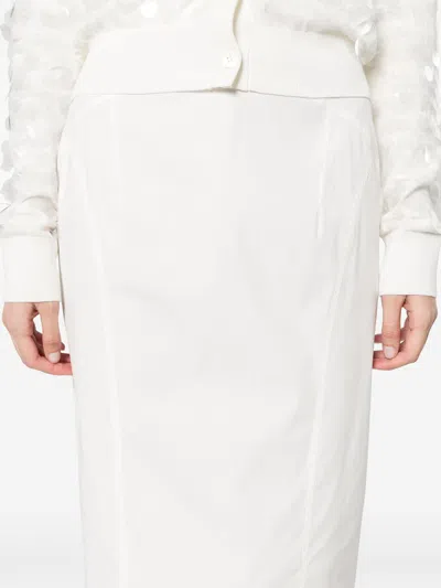 N°21 Woman Midi Skirt White Size 6 Silk