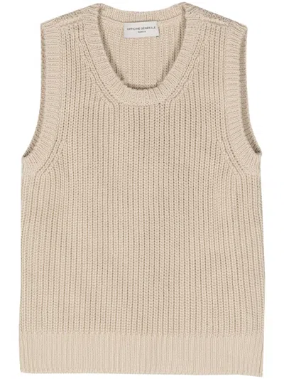 Officine Generale Crew-neck Cotton Vest