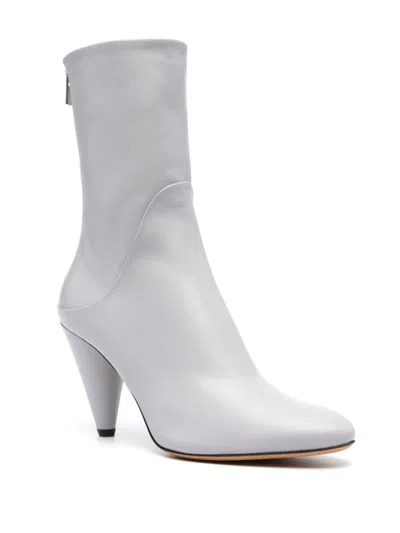 Proenza Schouler Woman Ankle Boots Light Grey Size 8 Leather