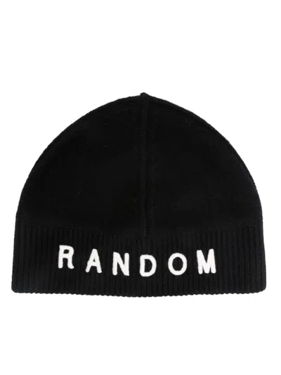 Random Identities Slogan-embroidered Ribbed-knit Beanie
