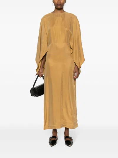 Rodebjer Dreana Twill Maxi Dress In Brown