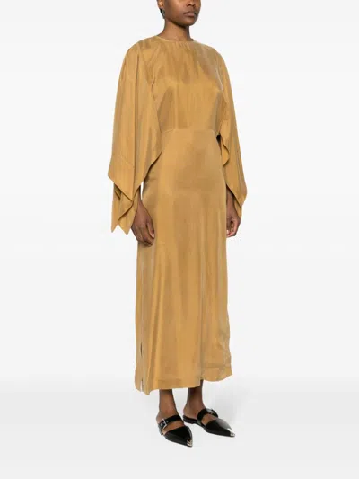 Rodebjer Dreana Twill Maxi Dress In Brown