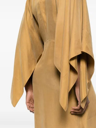 Rodebjer Dreana Twill Maxi Dress In Brown