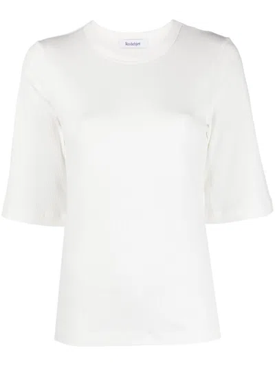 Rodebjer Short-sleeve Organic Cotton T-shirt In White