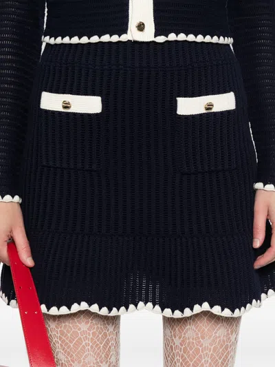 Self-portrait Crochet Mini Skirt