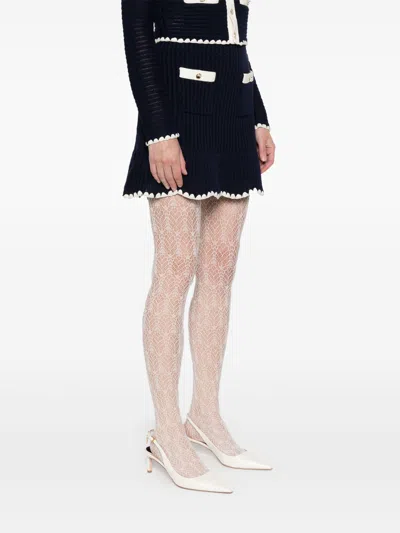 Self-portrait Crochet Mini Skirt