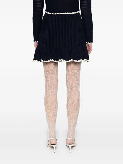 Self-portrait Crochet Mini Skirt