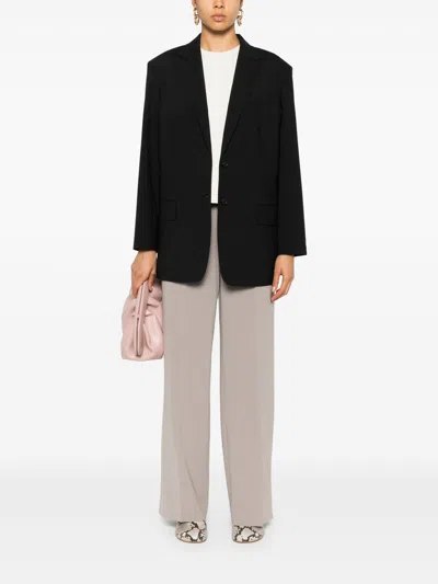 Theory Grey Triacetate Relax Pants