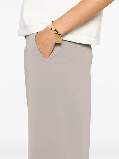 Theory Grey Triacetate Relax Pants