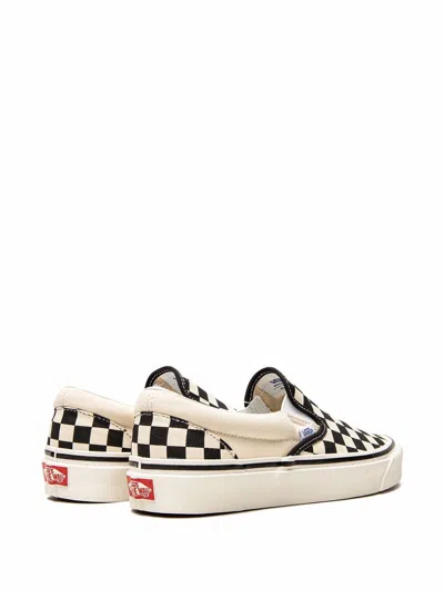 Vans Unisex Classic Slip On Checkerboard Shoes In Black Off White In Multi