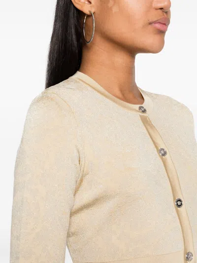 Versace Barocco Texture Cropped Cardigan