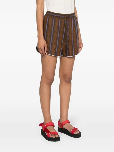 Wales Bonner Brown & Blue Life Shorts