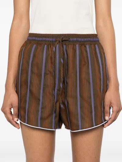 Wales Bonner Brown & Blue Life Shorts
