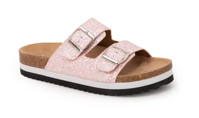Corkys Footwear Beach Babe Glitter Sandals In Pink In Pink