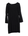 Dondup Short Dress In Black