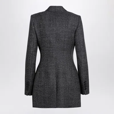 Dolce & Gabbana Tweed Double Breasted Jacket With Button Detailing In Multicolor