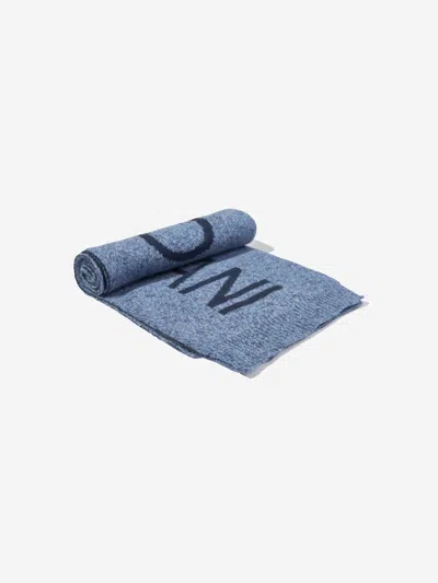 Emporio Armani Boys Knitetd Hat And Scarf Set In Blue