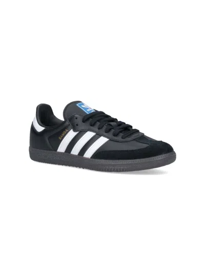 Adidas Originals Samba Og Logo-print Leather Low-top Trainers In Black