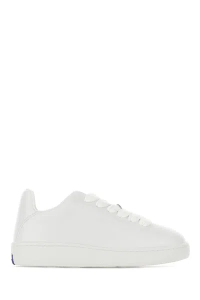 Burberry Women Box Sneaker In Leather In White