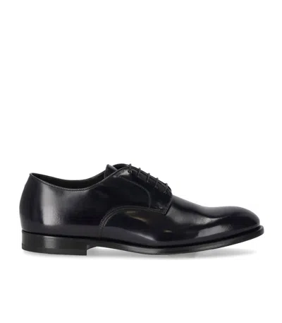 Doucal's Man Lace-up Shoes Midnight Blue Size 6.5 Soft Leather In Blue