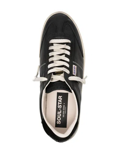 Golden Goose Soul-star Nappa Upper Leather Hf Tongue Suede Heel In Black