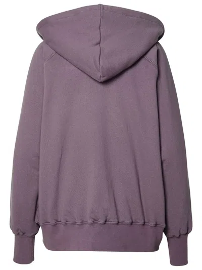 Maison Margiela Reverse-logo Cotton Hoodie In Purple