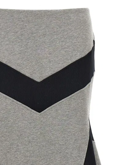 Attico Asymmetrical Maxi Skirt In Gray