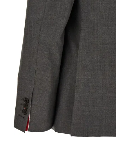 Thom Browne Super 120s Single-breasted Blazer In Gray