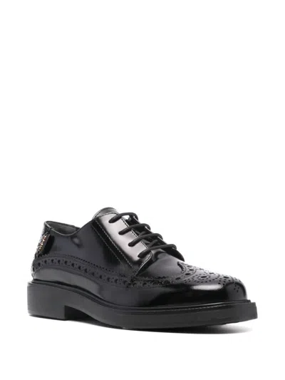 Tod's Lace-ups Leather Oxford Black In Black
