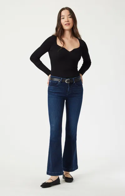Mavi Sydney Flare In Deep Brushed Feather Blue In Dark Blue