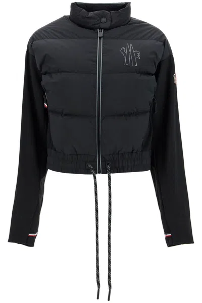 Shop Moncler Technical Jersey Down Jacket In Black